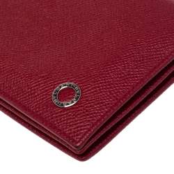 Bvlgari Red Leather Bvlgari Bvlgari Bifold Wallet 