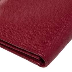 Bvlgari Red Leather Bvlgari Bvlgari Bifold Wallet 