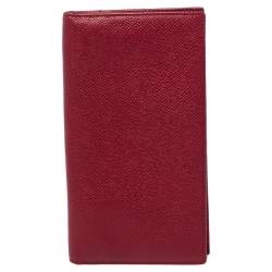 Bvlgari Red Leather Bvlgari Bvlgari Bifold Wallet 