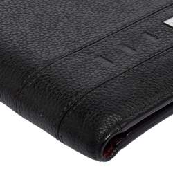 Bvlgari Black Leather Logo Bifold Compact Wallet