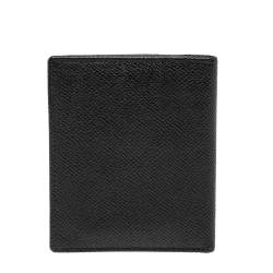 Bvlgari Black Grained Leather Bifold Wallet