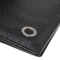 Bvlgari Black Grained Leather Bifold Wallet