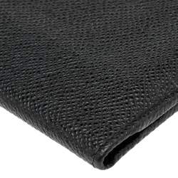 Bvlgari Black Grained Leather Bifold Wallet