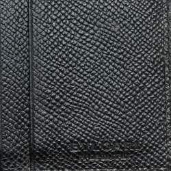 Bvlgari Black Grained Leather Bifold Wallet