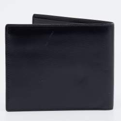 Bvlgari Black Leather Bifold Wallet 