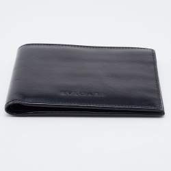 Bvlgari Black Leather Bifold Wallet 