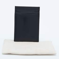 Pre Owned Bvlgari Black Leather ID Card Holder