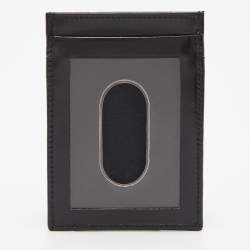 Pre Owned Bvlgari Black Leather ID Card Holder