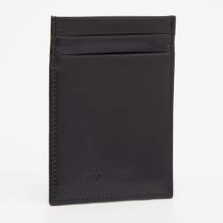 Pre Owned Bvlgari Black Leather ID Card Holder