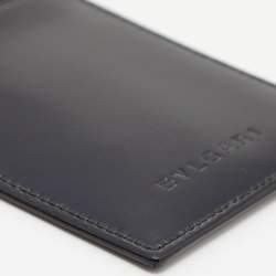 Pre Owned Bvlgari Black Leather ID Card Holder