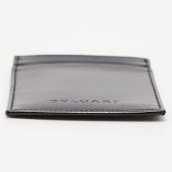 Pre Owned Bvlgari Black Leather ID Card Holder