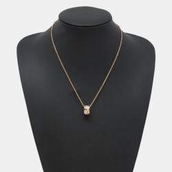 مملوكة مسبقًا Bvlgari B.Zero1 Legend 18K Rose Gold Ceramic Pendant Necklace