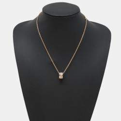 Pre Owned Bvlgari B.Zero1 Legend 18K Rose Gold Ceramic Pendant Necklace