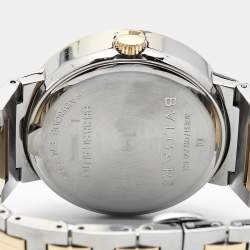 Bvlgari Silver White 18K Yellow Gold Stainless Steel BB38SGAUTO Men's Wristwatch 38 mm