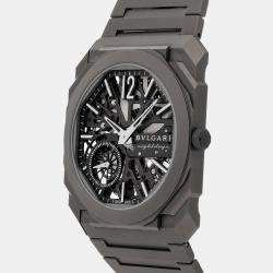 Bvlgari Skeleton Titanium Octo Finissimo Manual Winding 103610 Men's Wristwatch 40 mm