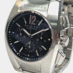 Bvlgari Black Stainless Steel Ergon EG35SCH Automatic Men's Wristwatch 35 mm