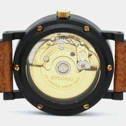 Pre Owned Bvlgari Carbon Gold Las Vegas Edition Automatic Men's Watch BB33VLD 33 mm