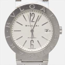 Bvlgari Silver White Stainless Steel Bvlgari Bvlgari BB38SSAUTO Men's Wristwatch 38 mm