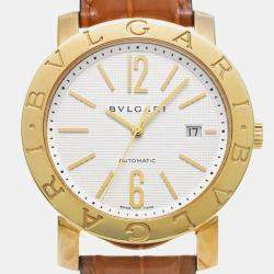 Bvlgari Silver 18k Yellow Gold Bvlgari Bvlgari BB42GL Automatic Men's Wristwatch 42 mm