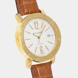 Bvlgari Silver 18k Yellow Gold Bvlgari Bvlgari BB42GL Automatic Men's Wristwatch 42 mm