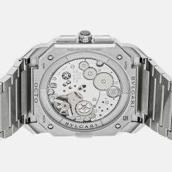 Bvlgari Grey Stainless Steel Octo Finissimo Automatic Men's Wristwatch 43 mm