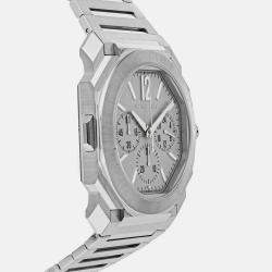Bvlgari Grey Stainless Steel Octo Finissimo Automatic Men's Wristwatch 43 mm