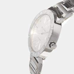 Bvlgari Silver Stainless Steel Bvlgari Bvlgari BB42SSAUTO Automatic Men's Wristwatch 42 mm