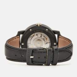 Pre Owned ساعة يد رجالية بلغاري كاربونغولد فيا دي كوندوتي 10 روما بي بي 40 سي أل سوداء 40 مم