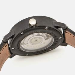 Pre Owned ساعة يد رجالية بلغاري كاربونغولد فيا دي كوندوتي 10 روما بي بي 40 سي أل سوداء 40 مم