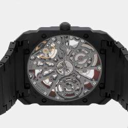 Bvlgari Skeleton Ceramic Octo Finissimo Manual Winding Men's Wristwatch 40 mm