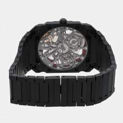 Bvlgari Skeleton Ceramic Octo Finissimo Manual Winding Men's Wristwatch 40 mm