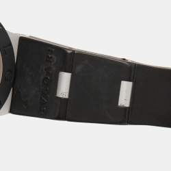 Pre Owned Bvlgari Silver Aluminium Rubber Diagono AL38TA Men's Wristwatch 38 mm