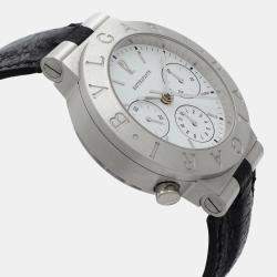 Bvlgari White Platinum Diagono Rattrapante CH 40 GL Automatic  Men's Wristwatch 40mm