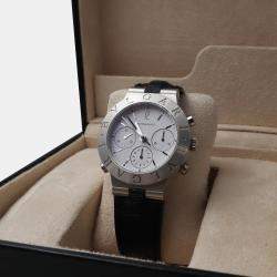 Bvlgari White Platinum Diagono Rattrapante CH 40 GL Automatic  Men's Wristwatch 40mm