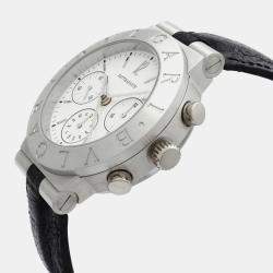 Bvlgari White Platinum Diagono Rattrapante CH 40 GL Automatic  Men's Wristwatch 40mm