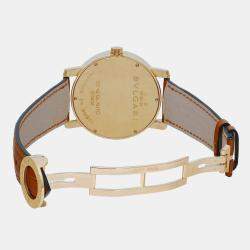 Bvlgari White 18k Yellow Gold Diagono XL BB42GL Automatic  Men's Wristwatch 42mm