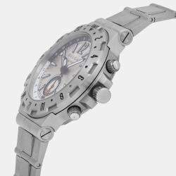 Bvlgari Silver Stainless Steel Diagono GMT40S Automatic Men's Wristwatch  40 mm