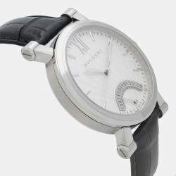 Bvlgari White Stainless Steel Sotirio Retrograde SB42SDR Automatic Men's Wristwatch 42 mm