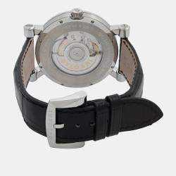Bvlgari White Stainless Steel Sotirio Retrograde SB42SDR Automatic Men's Wristwatch 42 mm