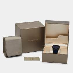 Bvlgari Blue DLC Coated Stainless Steel Rubber Bvlgari Bvlgari 103133 Men's Wristwatch 41 mm 