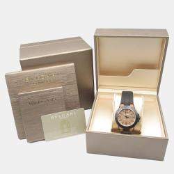 Bvlgari Brown Magnesium Diagono Automatic Men's Wristwatch 41 mm