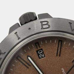 Bvlgari Brown Magnesium Diagono Automatic Men's Wristwatch 41 mm