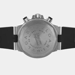 Bvlgari Black Stainless Steel Diagono SC 40 S Automatic Men's Wristwatch 40 mm