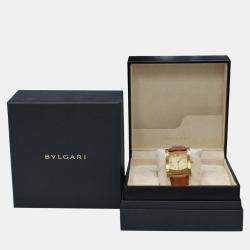 Bvlgari Cream 18k Yellow Gold Assioma AA39G Quartz Men's Wristwatch 30 mm