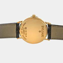 Bvlgari Black 18k Yellow Gold BB 33 GL 47 Quartz Men's Wristwatch 33 mm