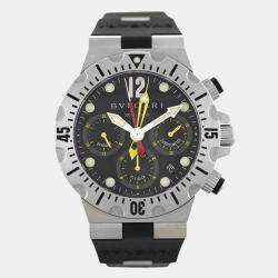 Bvlgari Black Rubber Diagono SC 40 S Automatic Men's Wristwatch 40 mm