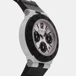 Pre Owned Bulgari Bvlgari Aluminium Chronograph 103722 Automatic White Aluminium & Titanium Men’s Wristwatch 41mm