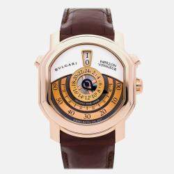 Pre Owned Bvlgari Daniel Roth BRRP46GGMTP Automatic Skeleton 18k Rose Gold Men’s Wristwatch 46 mm