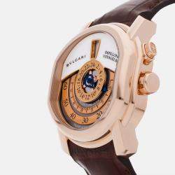 Pre Owned Bvlgari Daniel Roth BRRP46GGMTP Automatic Skeleton 18k Rose Gold Men’s Wristwatch 46 mm