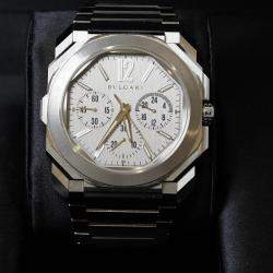 Pre Owned Bvlgari Octo Finissimo 103661 Automatic Silver Stainless Steel Men's Wristwatch 43 mm
